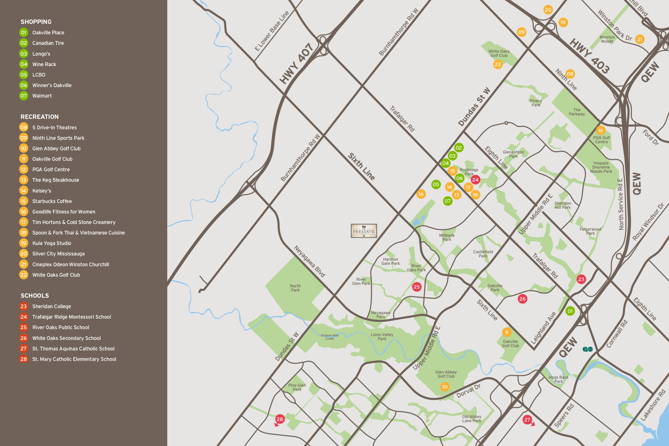 East Preserve Oakville Towns Local Amenities 03