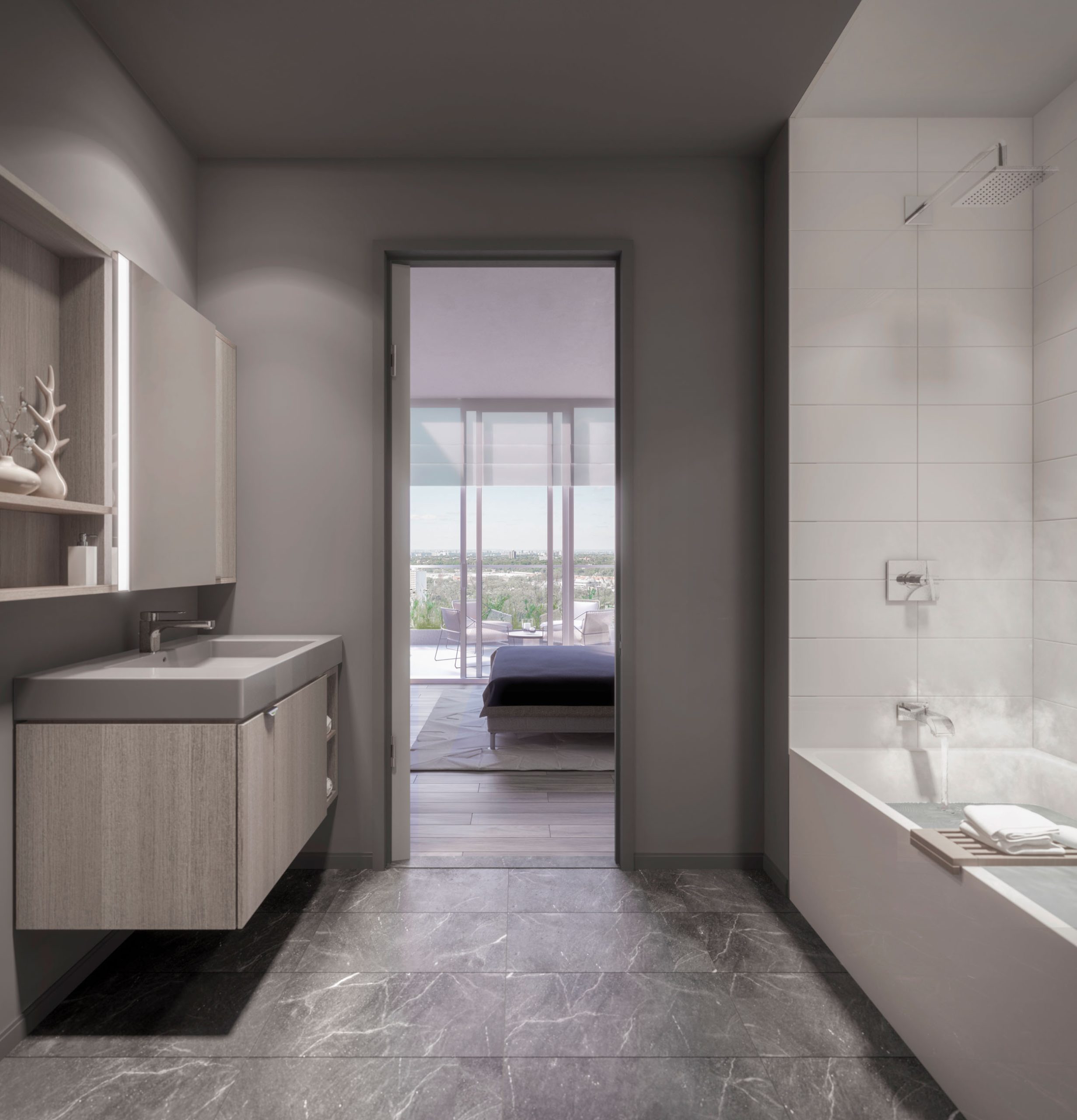 RODEO BUILDING INTERIOR 2Bed Bathroom