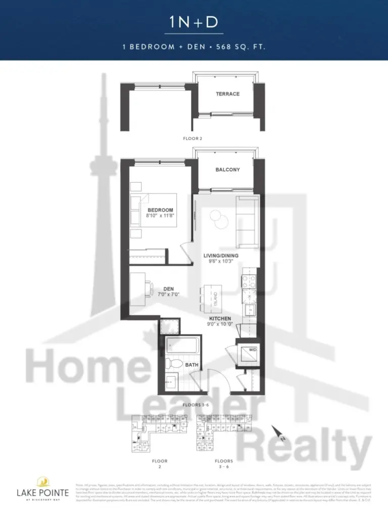 Lake-Pointe-Condos-1N+D-floorplan