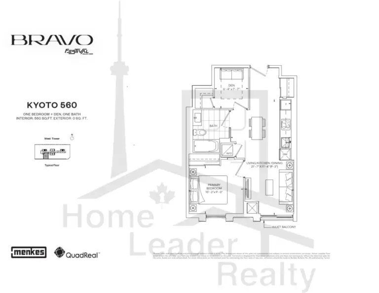 Bravo-Condos-2312-Studio-floorplan