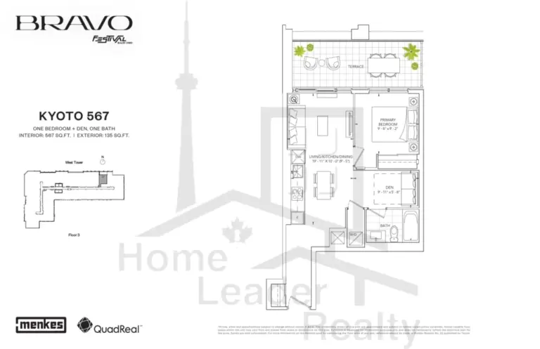 Bravo-Condos-2312-Studio-floorplan