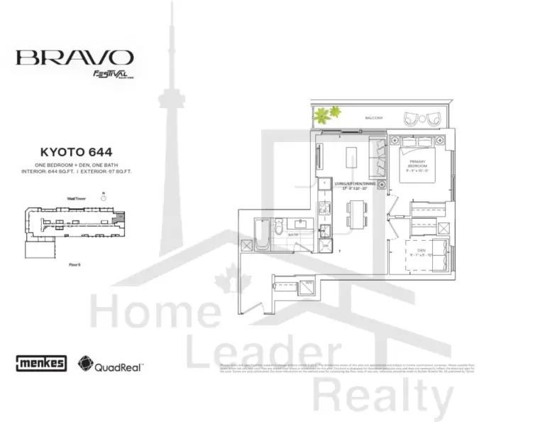 Bravo-Condos-509-1B+D-floorplan