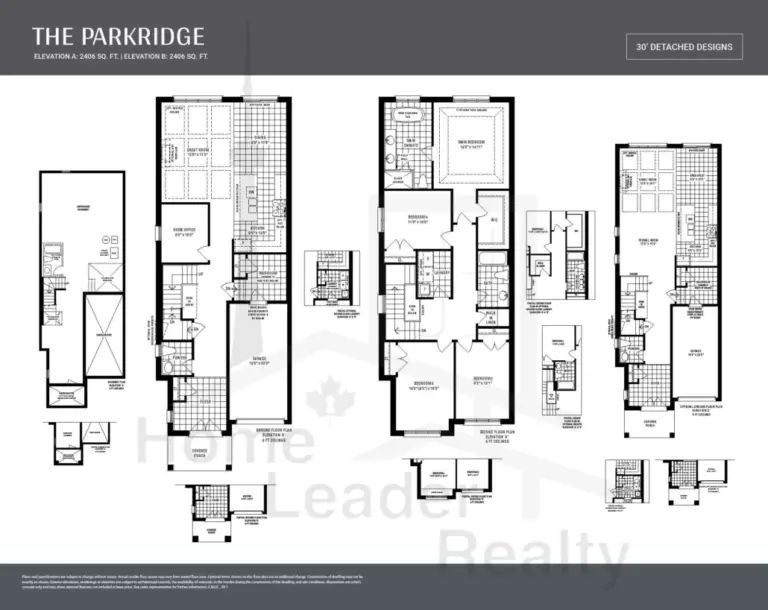 Bondhead-Towns-The Parkridge A/B Lot 190-floorplan