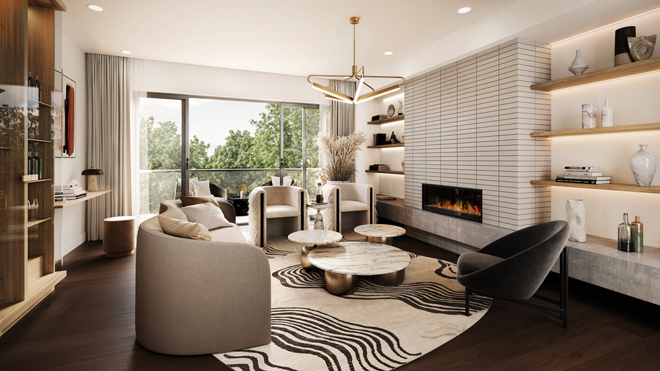 The Winston Collection Homes The Park & The Chelsea (Traditional Towns) - Living Room