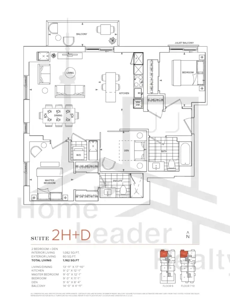 900-St.Clair-Village-Condos-Model-2H+D-floorplan