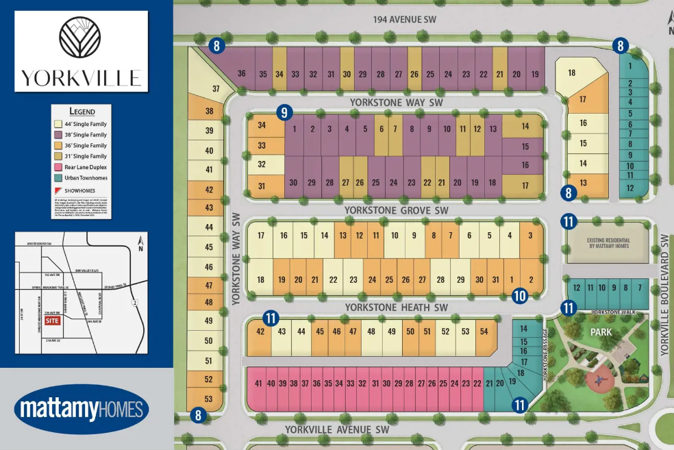 Yorkville Homes Site Map