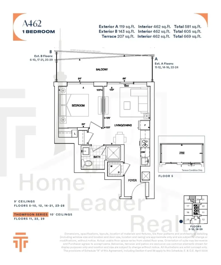 Thompson-Towers-2-Unit-919-A462-floorplan