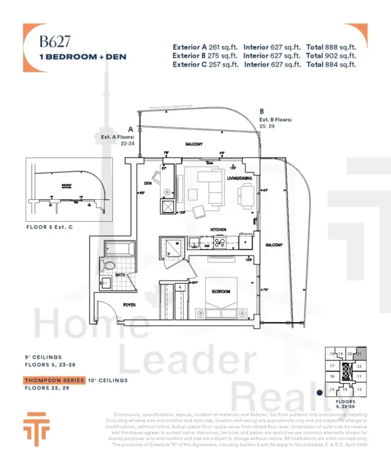 Thompson-Towers-2-Unit-2821-B627-floorplan
