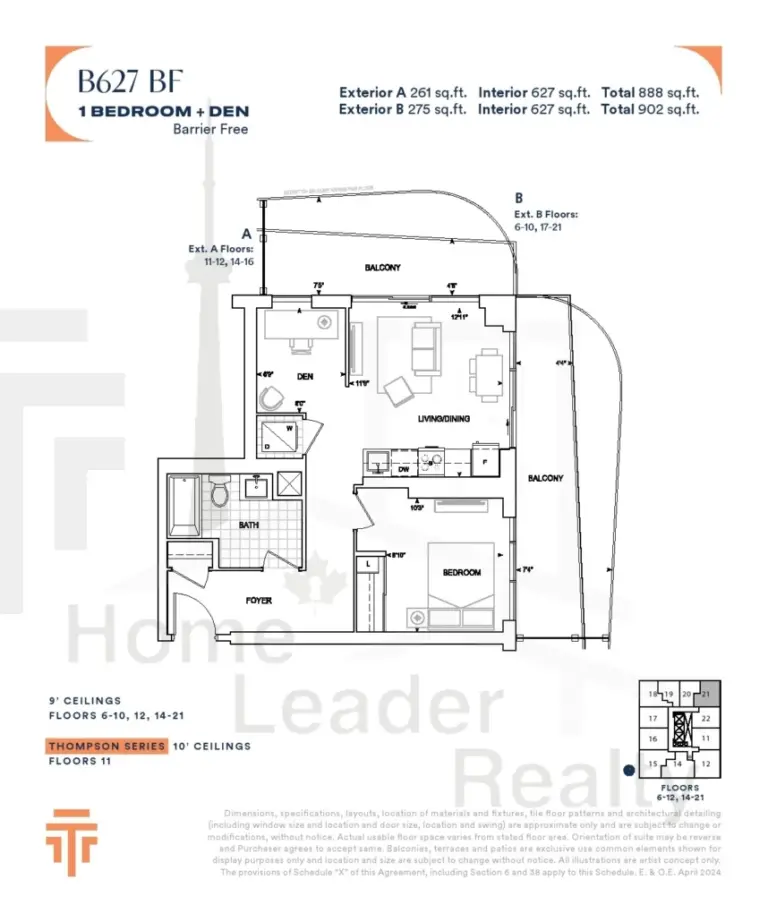 Thompson-Towers-2-Unit-921-B627BF-floorplan