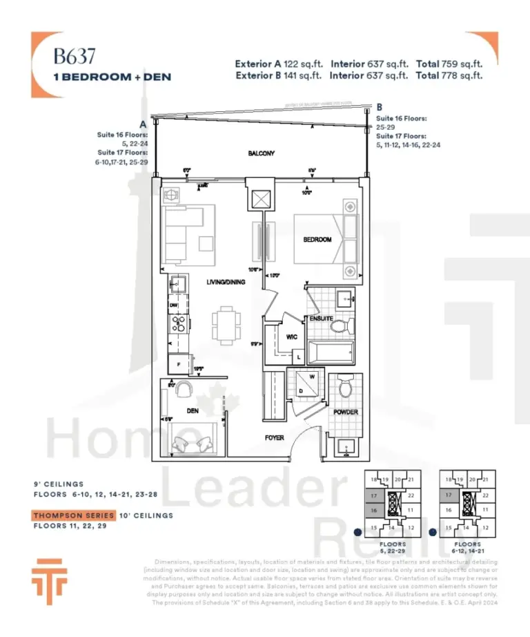 Thompson-Towers-2-Unit-2817-B637-floorplan