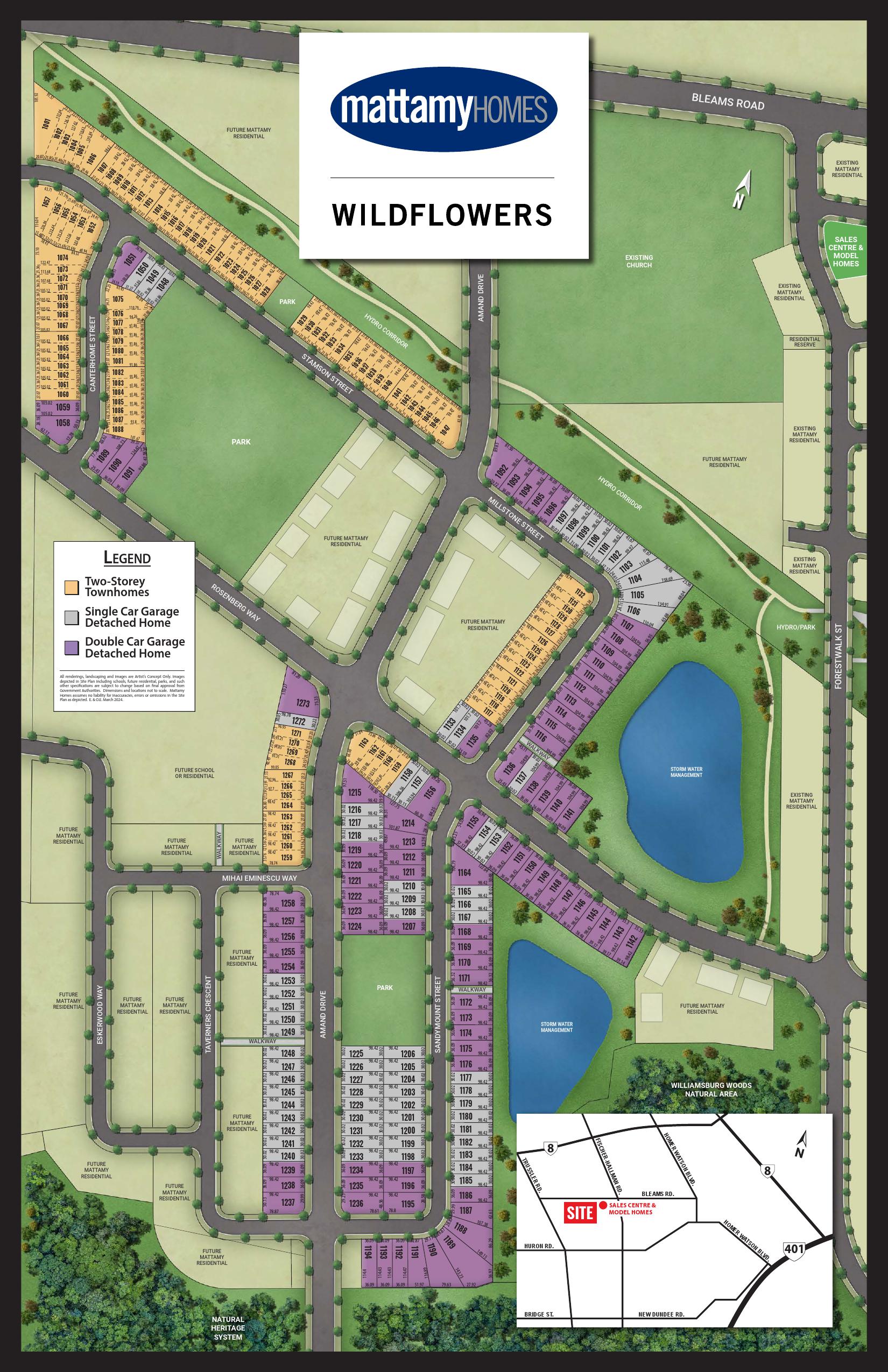 Wildflower Crossing Site Map