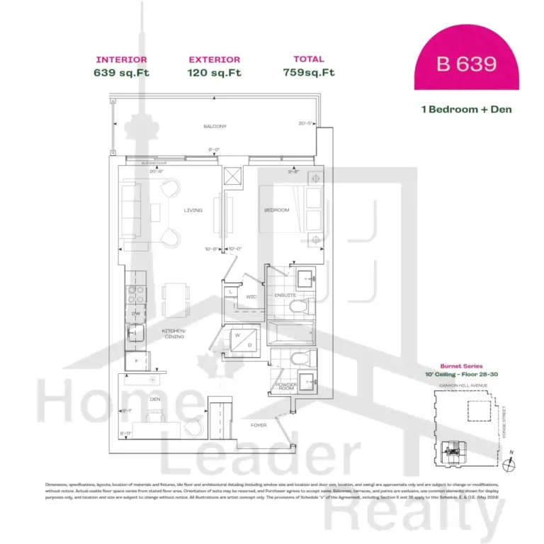 Burnet-Condos-at-Rise & Rose-B639/BF-1B+D-floorplan