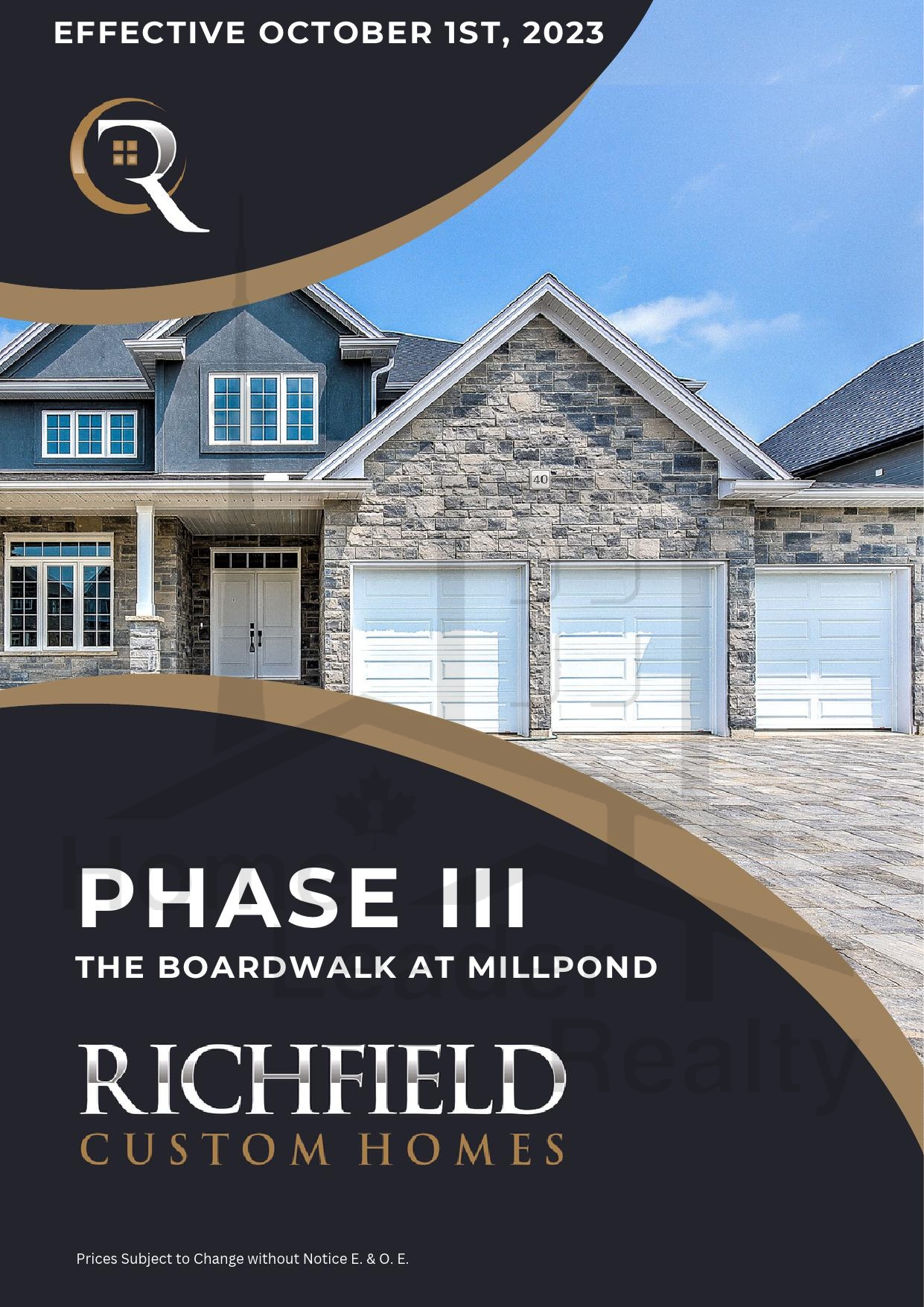 Richfield Custom Homes - The Boardwalk at Millpond Phase III Builder Package_000001