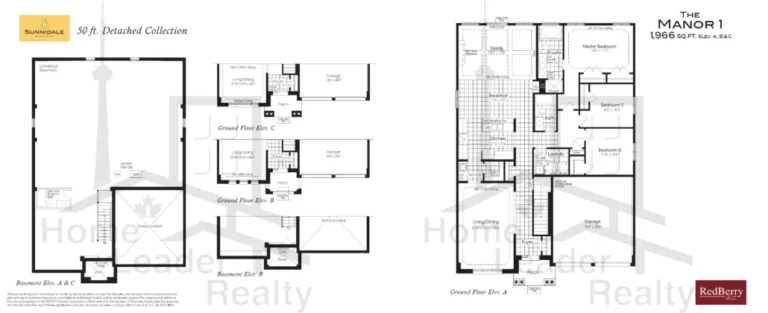 Sunnidale-Wasaga-Beach-The-Manor-1-Bungalow-Elev-A-floorplan