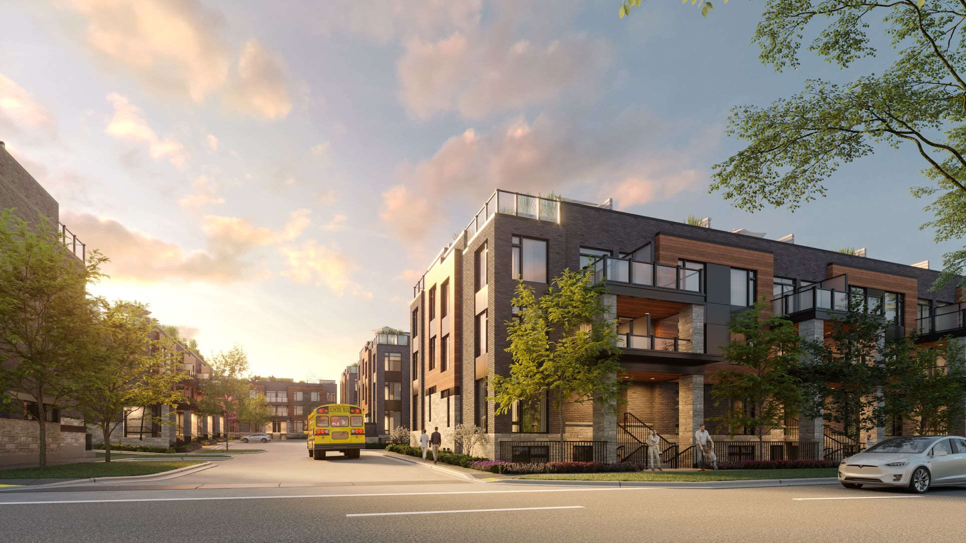 The Markdale Towns 2 Street Corner View of Unit Exteriors 1