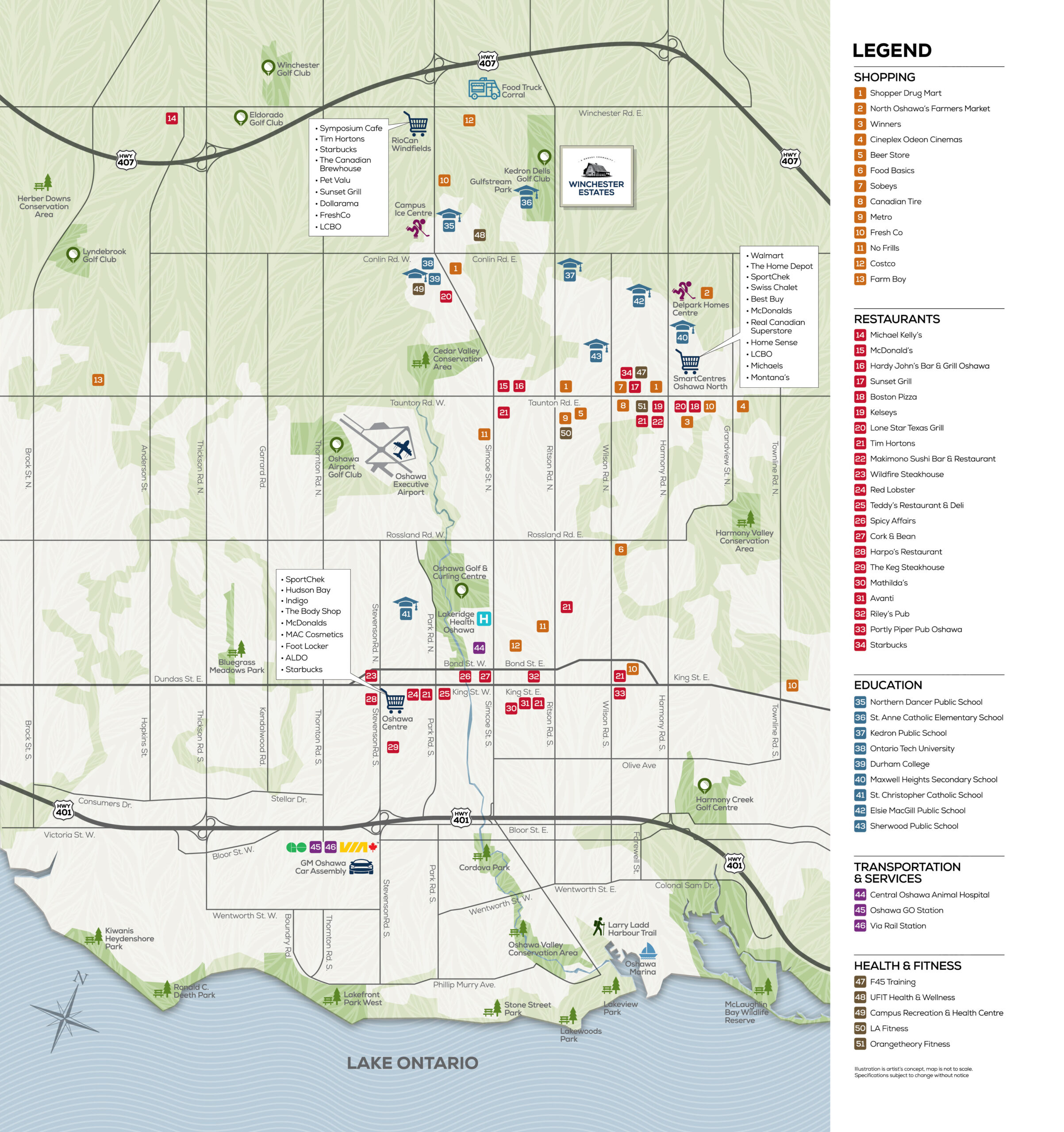 Winchester Estates Amenity Map