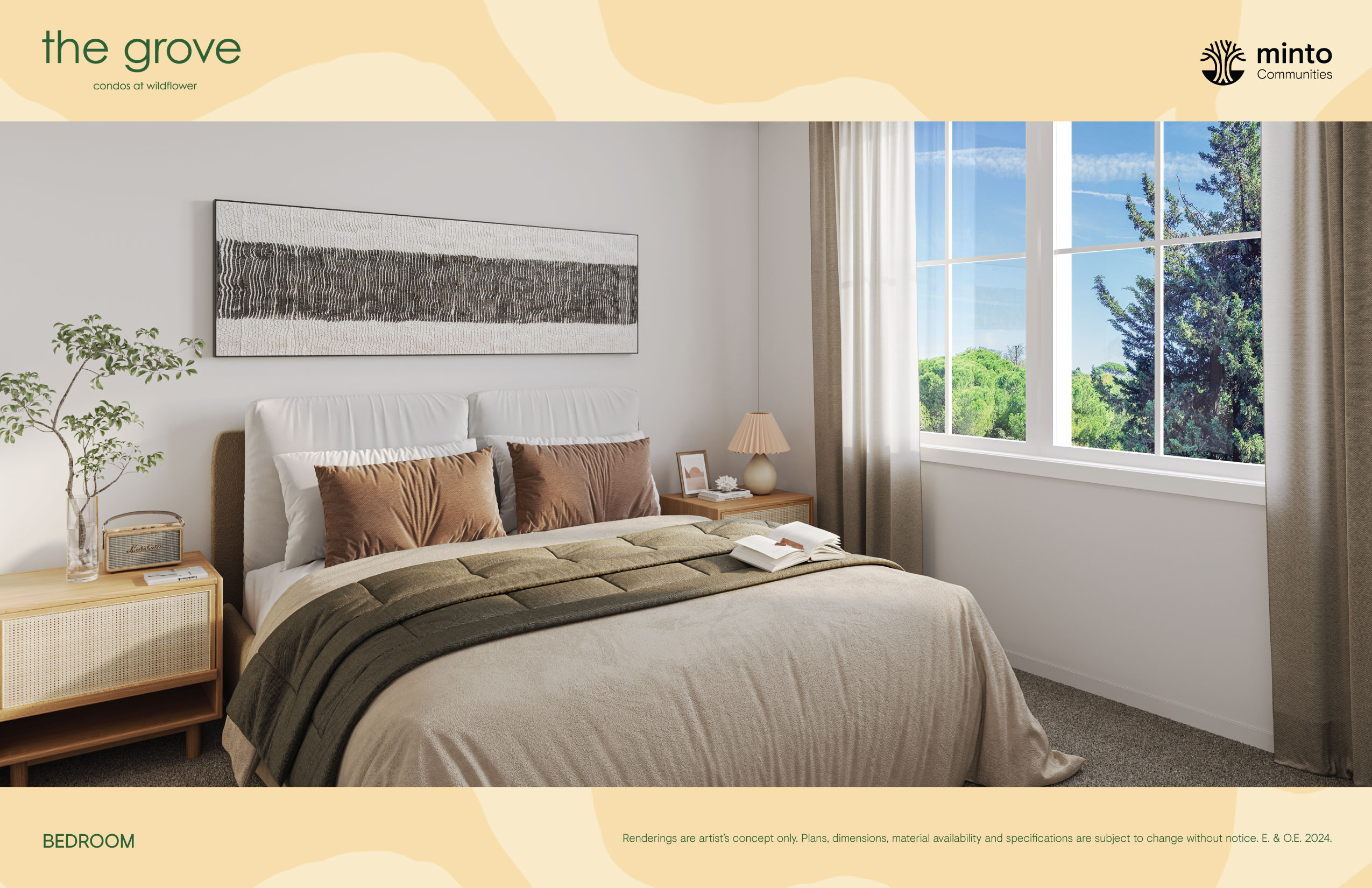 Bedroom - The Grove Condos at Wildflower