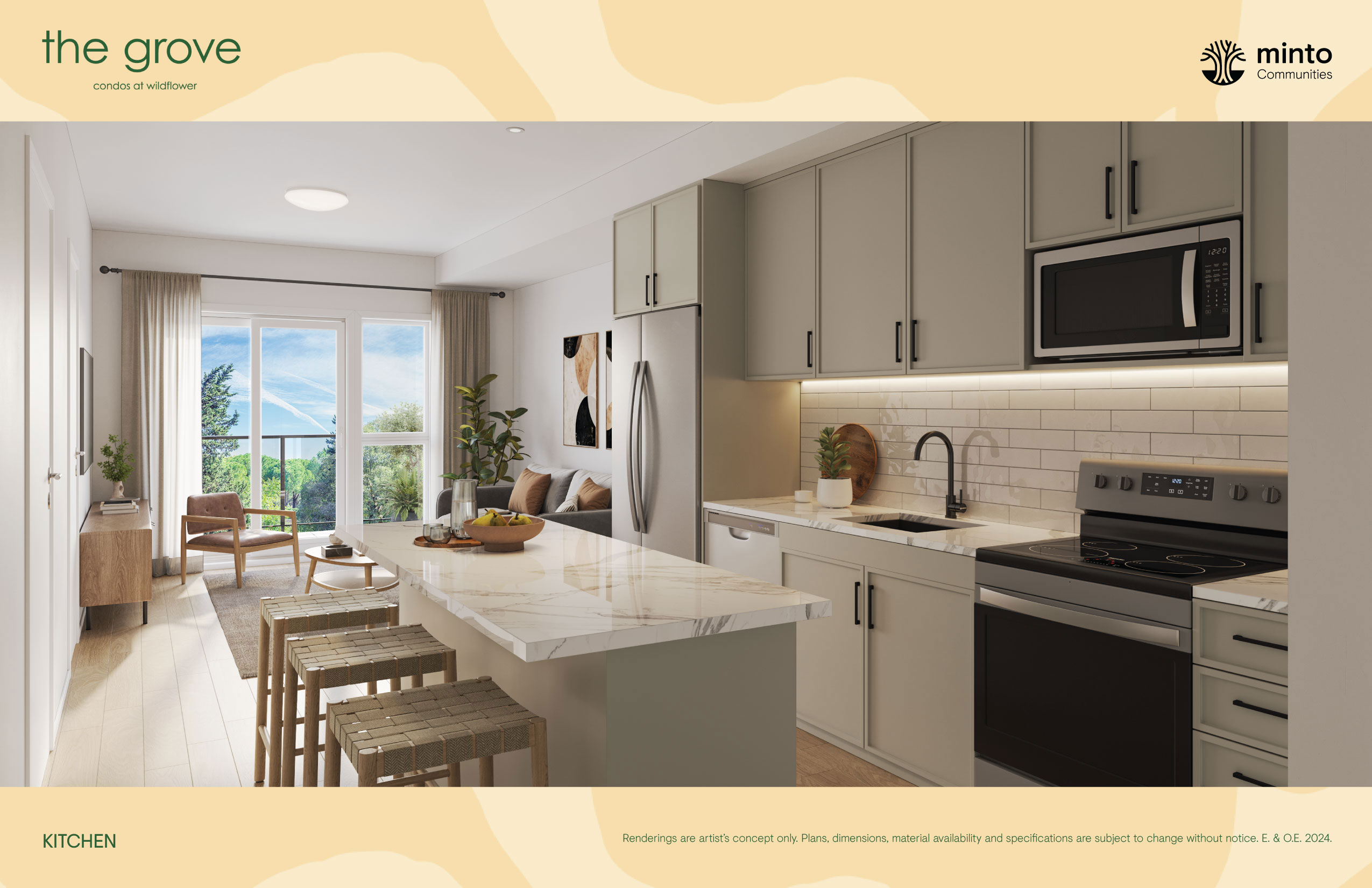 Kitchen - The Grove Condos at Wildflower