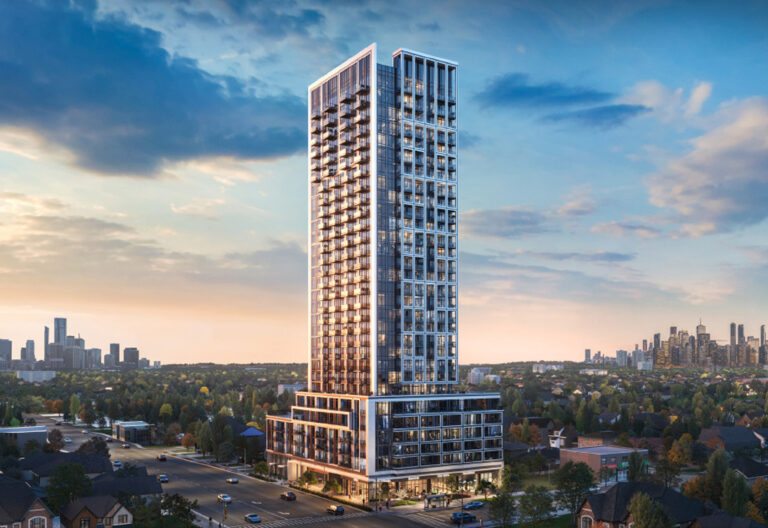 The Wilde Condos Hero Shot Tower Exteriors Skyline View