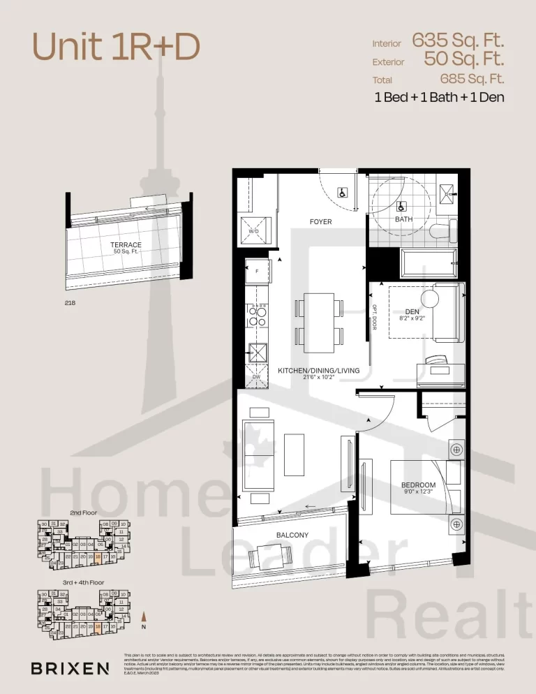 Exhale-Condos-1R+D-floorplan