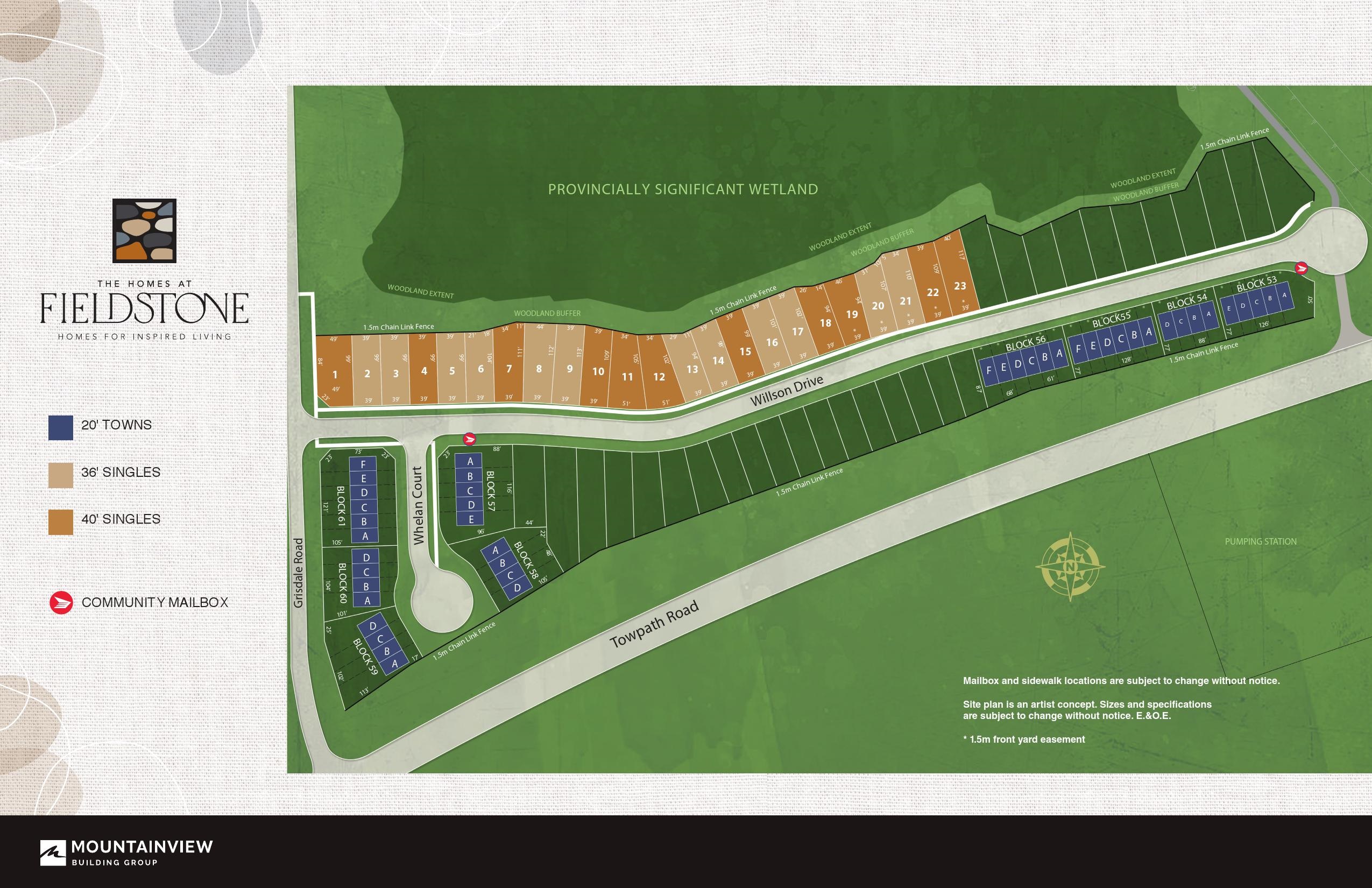 The Homes at Fieldstone Site Plan