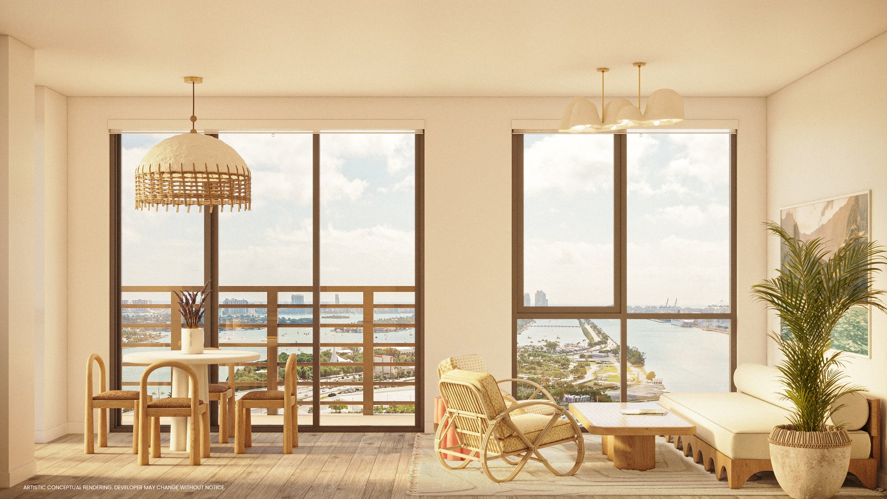 Flow House Living Room Residence Rendering