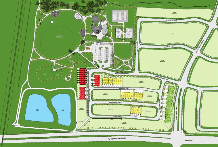 Eagle's View Towns with District Park Site Plan