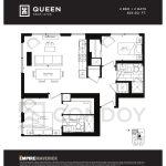 Queen Empire Maverick Condos | Queen | 826 SQF | 2B