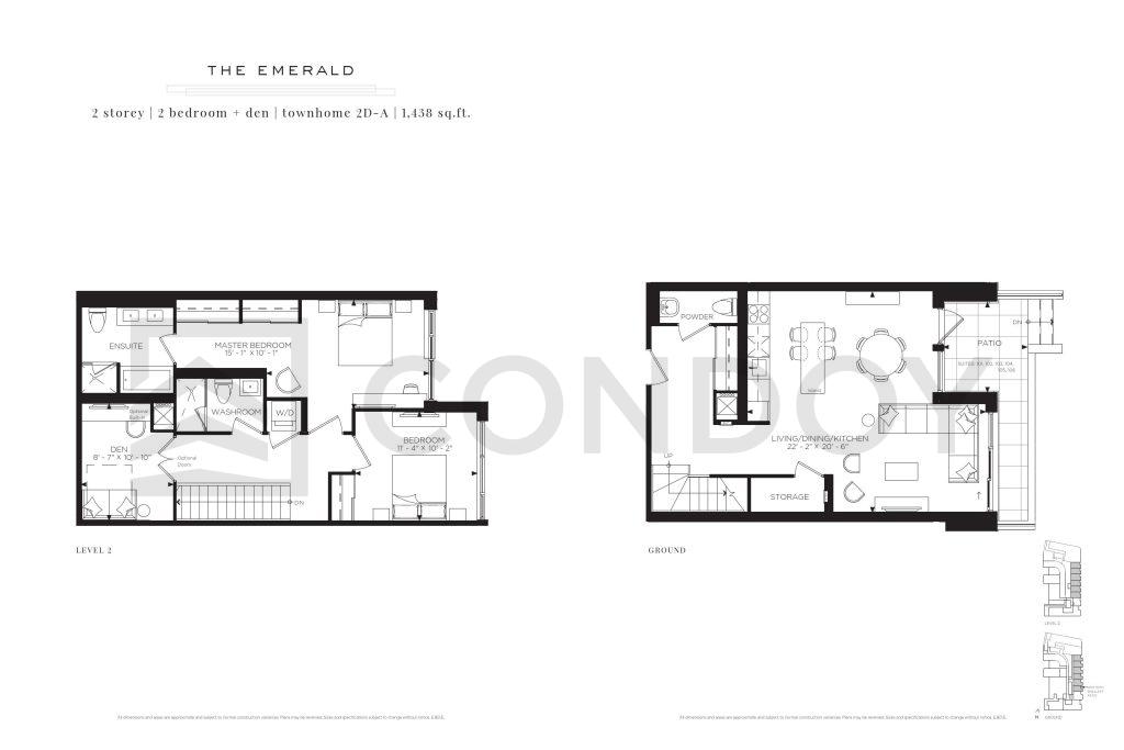 Gallery Towers | The Emerald | 1438 Sq.Ft. | 2.5B | Floor Plans | CondoY