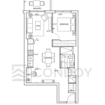 6080 Yonge Condos | 1U+D | 645 SQF | 1B 16 6080 Yonge Condos | 1U+D | 645 SQF | 1B 6080-Yonge-Condos-1U+D-floorplan