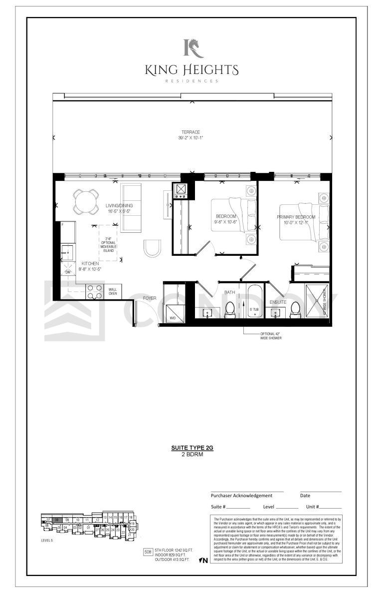 508 000001 King Heights Residences | Penthouse 2G | 829 Sq.Ft. | 2B