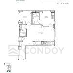Maxium Condos | C-741 | 741 SQF | 2B 9 Maxium Condos | C-741 | 741 SQF | 2B Maxium Condos C-741 Floorplan