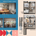 Time Urban Towns | Interval | 1089 SQF | 2B 2 Time Urban Towns | Interval | 1089 SQF | 2B Time Urban Towns Interval Floorplan