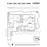 Untitled Toronto Condos | P‐206N | 972 SQF | 3B 48 Untitled Toronto Condos | P‐206N | 972 SQF | 3B Untitled-Toronto-Condos-Model-P‐206N-floorplan