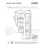 Untitled Toronto Condos | P‐211N | 1071 SQF | 3B 50 Untitled Toronto Condos | P‐211N | 1071 SQF | 3B Untitled-Toronto-Condos-Model-P-211-floorplan