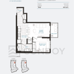 Anthem at The Metalworks Condos | 1F | 614 SQF | 1B 16 Anthem at The Metalworks Condos | 1F | 614 SQF | 1B Anthem at The Metalworks Condos Floor Plan 1F