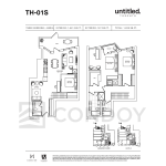 Untitled Toronto Condos | TH‐01S | 1661 SQF | 3+Media B 70 Untitled Toronto Condos | TH‐01S | 1661 SQF | 3+Media B Untitled-Toronto-Condos-Model-TH‐01S-floorplan