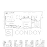 Foret Condos | 1B+D-J | 597 SQF | 1.5B 49 Foret Condos | 1B+D-J | 597 SQF | 1.5B Foret-Condos-Model-1B-D-J-floorplan