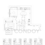 Foret Condos | 1B+D-R | 666 SQF | 1.5B 50 Foret Condos | 1B+D-R | 666 SQF | 1.5B Foret-Condos-Model-1B-D-R-floorplan