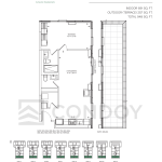 Maxium Condos | B-691 | 691 SQF | 1B 22 Maxium Condos | B-691 | 691 SQF | 1B Maxium Condos B 691 Floorplan