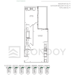Maxium Condos | B-697 | 697 SQF | 1B 23 Maxium Condos | B-697 | 697 SQF | 1B Maxium Condos B 697 Floorplan