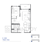 King Terraces Condos | E-036 | 612 SQF | 1.5B 17 King Terraces Condos | E-036 | 612 SQF | 1.5B King Terraces Condos E.045 Floorplan