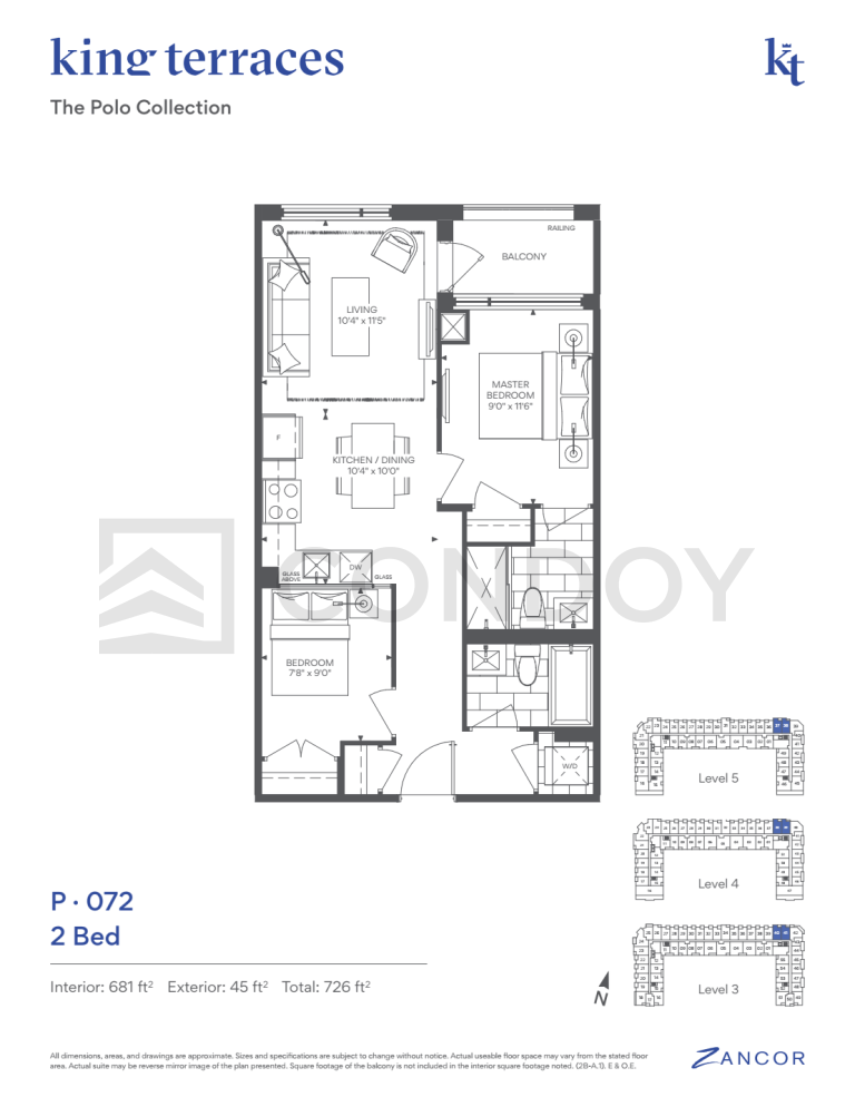 King Terraces Condos P.072 Floorplan