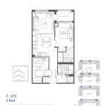 King Terraces Condos | P-073 | 688 SQF | 2B 18 King Terraces Condos | P-073 | 688 SQF | 2B King Terraces Condos P.073 Floorplan