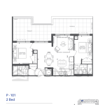 King Terraces Condos | P-101 | 803 SQF | 2B 20 King Terraces Condos | P-101 | 803 SQF | 2B King Terraces Condos P.101 Floorplan