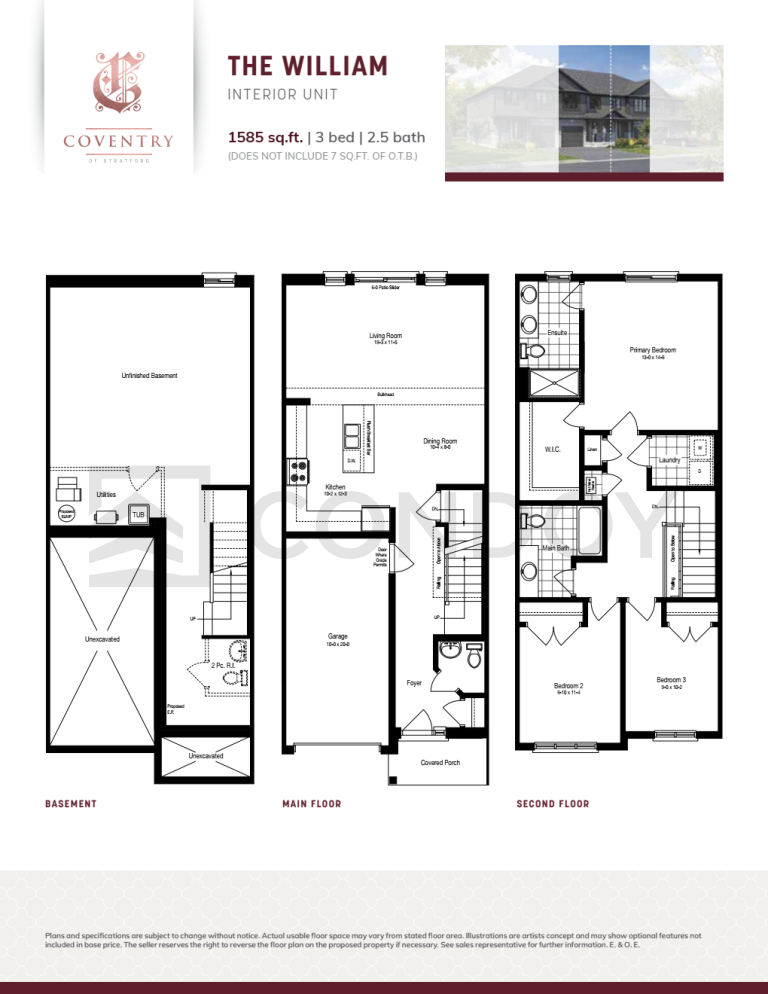 Conventry Of Stratford The William FloorPlan
