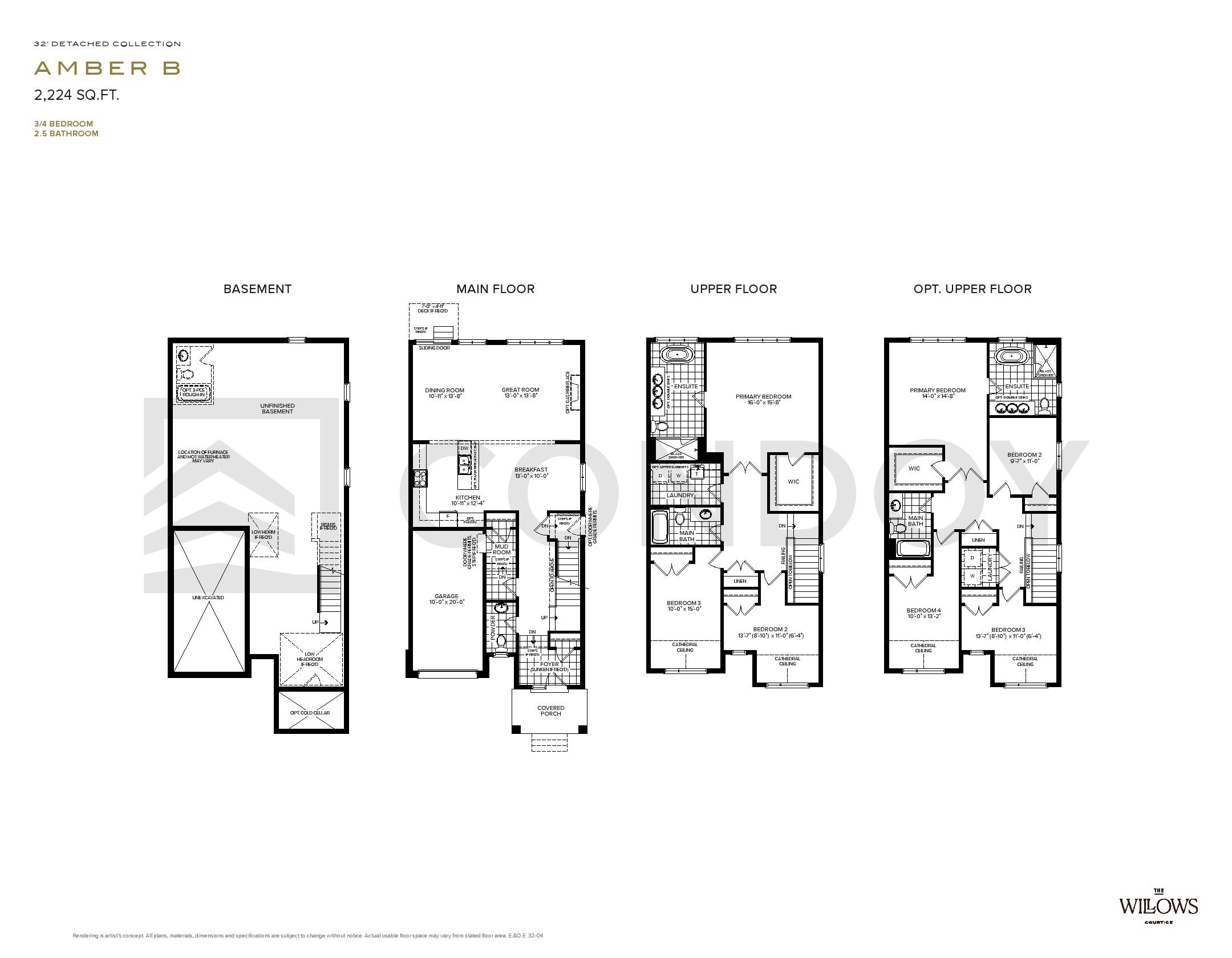 The Willows Homes A M B E R B floorplan