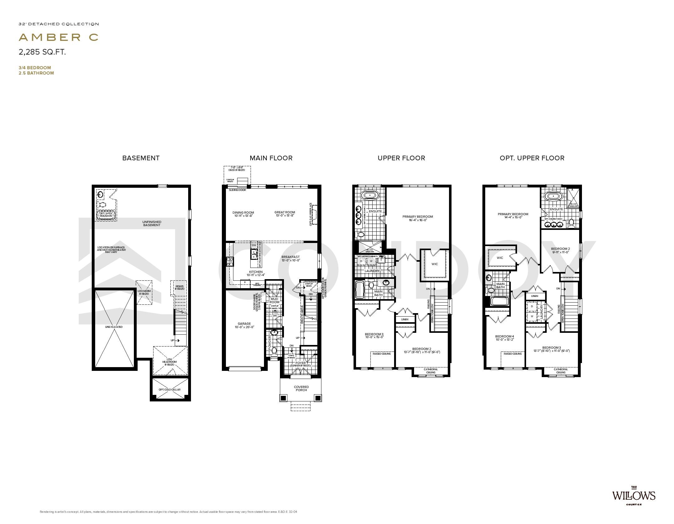 The Willows Homes A M B E R C floorplan
