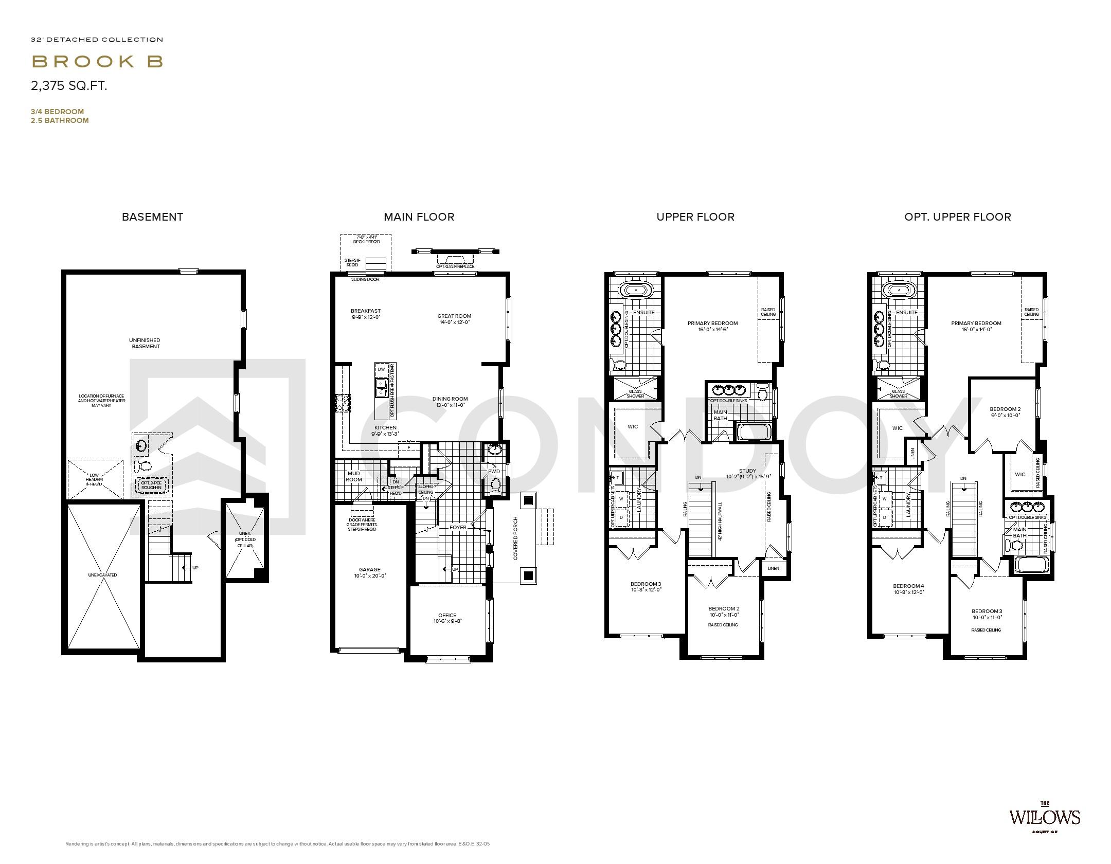 The Willows Homes B R O O K B floorplan