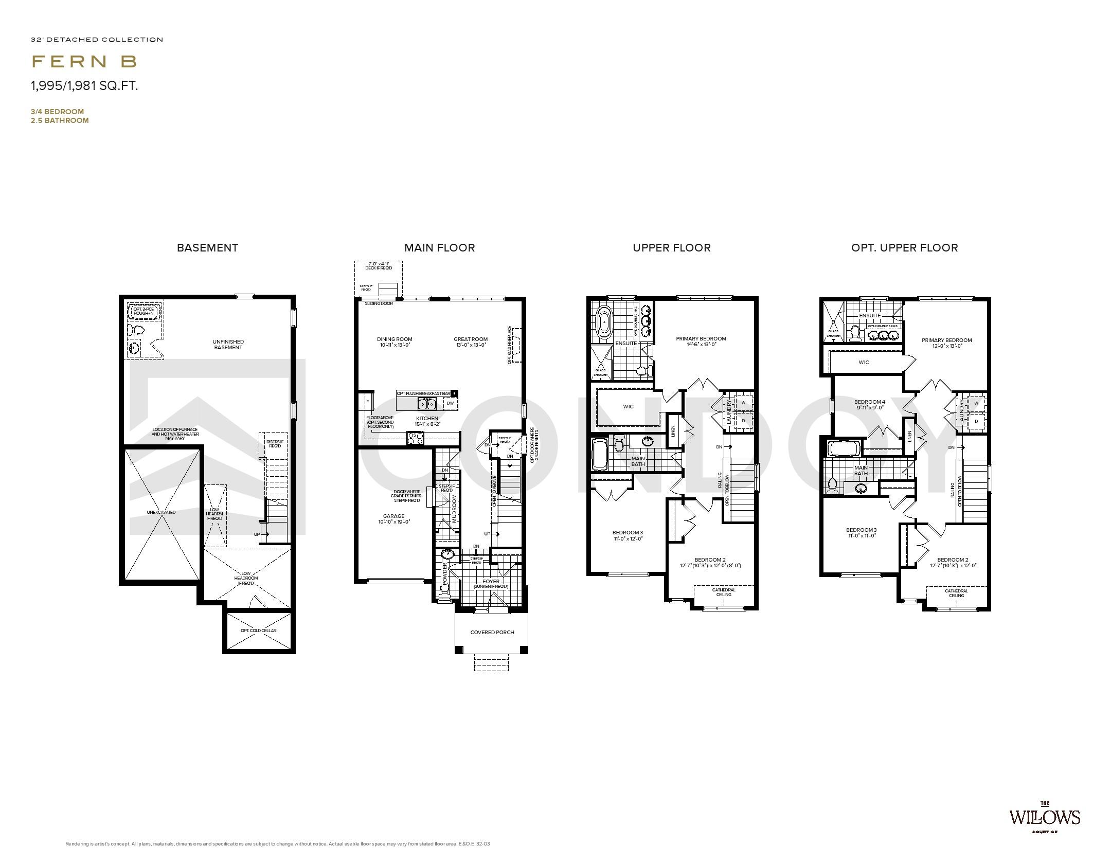 The Willows Homes F E R N B floorplan